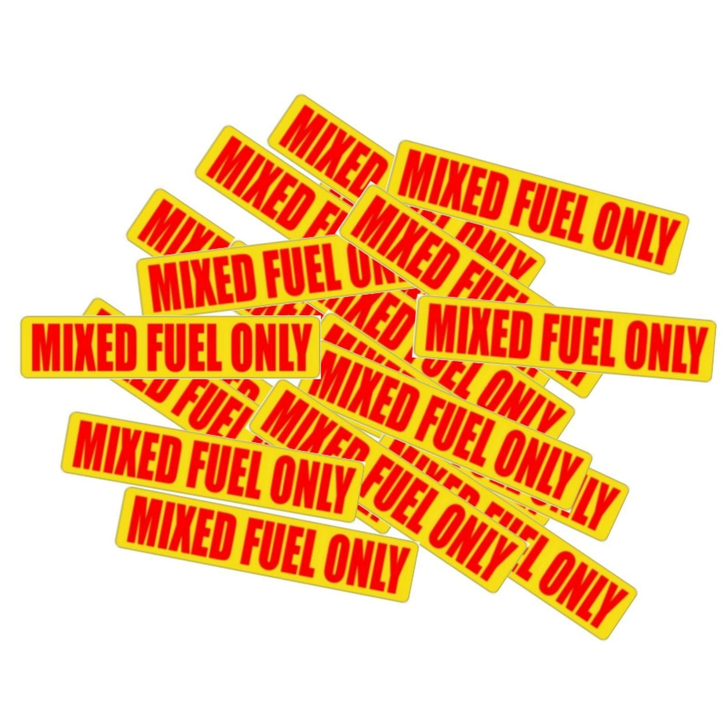 20-Pack Vinyl Fuel Stickers for Gas Oil 2 Stroke Can Labels
