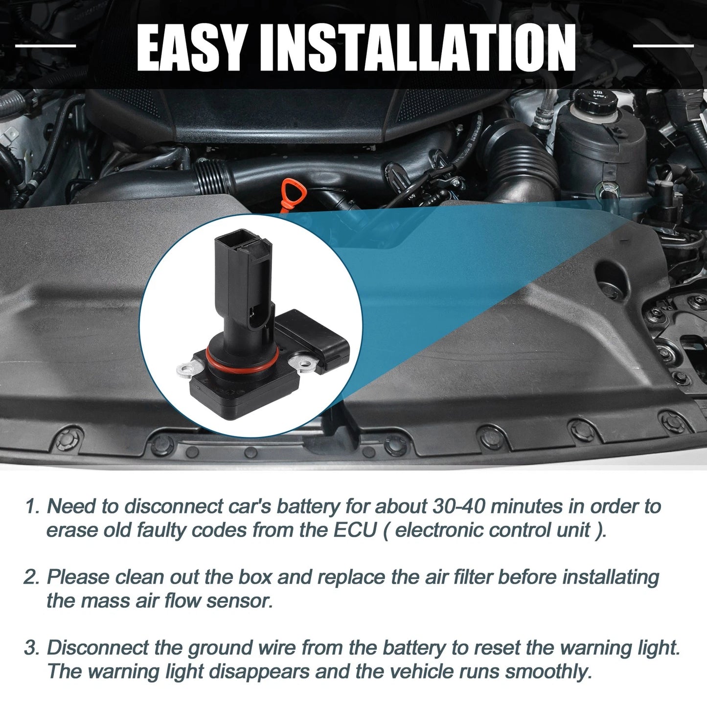 Mass Airflow Sensor for Chevrolet Silverado 3500 (2001–2007) MAF 5 Pins