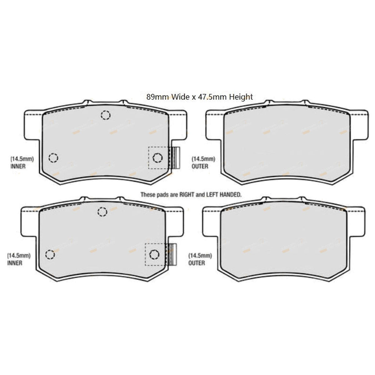 Rear Disc Brake Pad Set for Suzuki Swift (2006–2010)