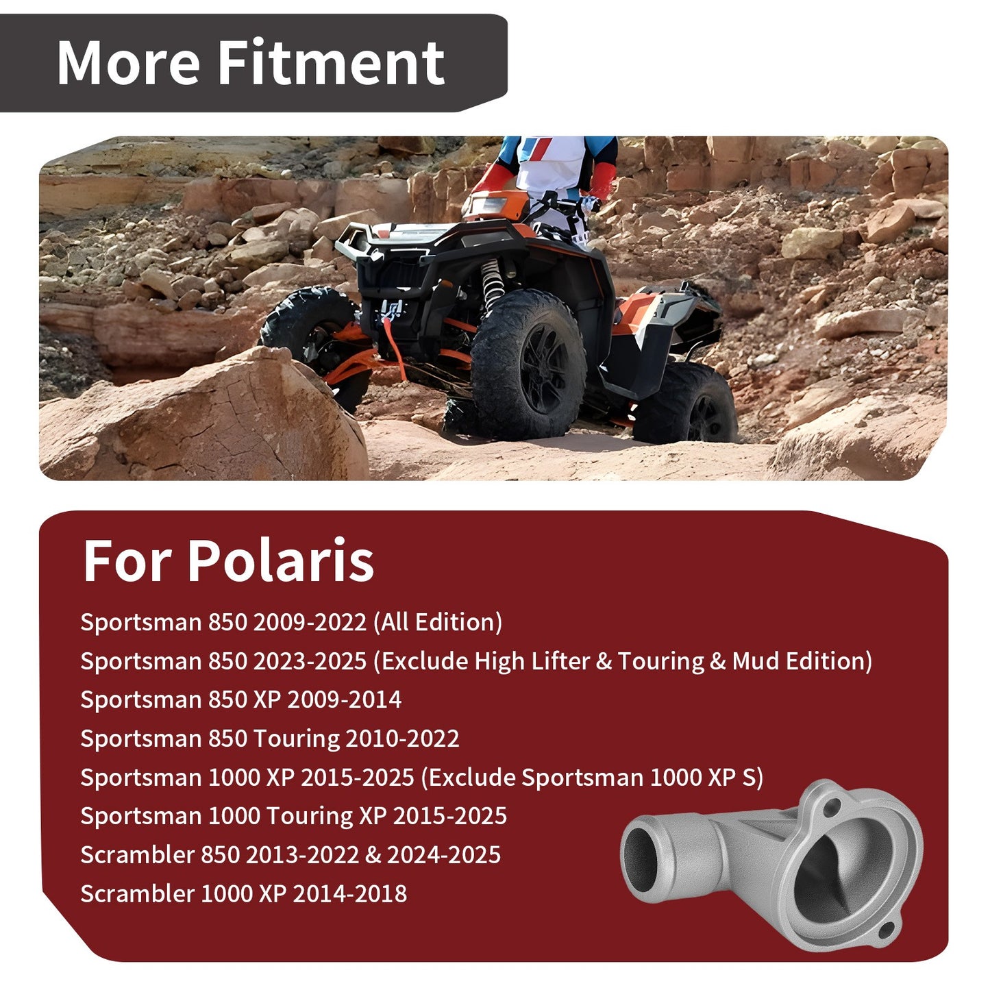Thermostat Housing for Polaris ACE 900 (2016–2019) Pro XD Full-Size (2022–2026)