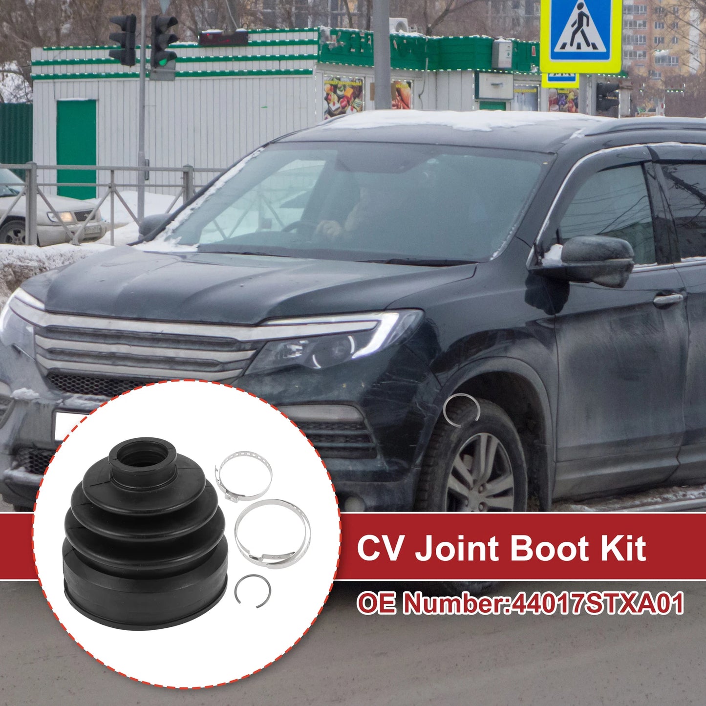 Inner CV Joint Boot Kit w/ Clamps for Honda Ridgeline (2008–2014) No.44017STXA01
