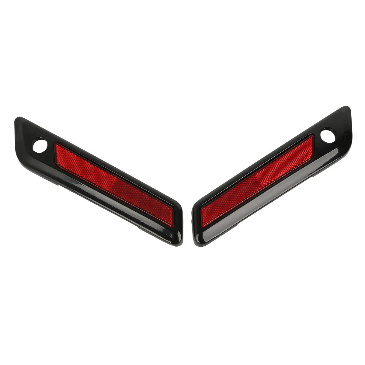 Black/Chrome Saddlebag Latches Covers for Harley Touring (2014-2023)