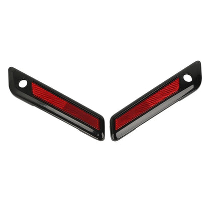 Black/Chrome Saddlebag Latches Covers for Harley Touring (2014-2023)