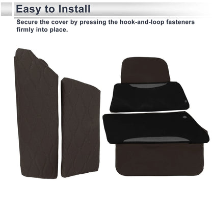 Center Console Cover with Storage Bag for BMW 5 Series (2011-2017) Dark Brown