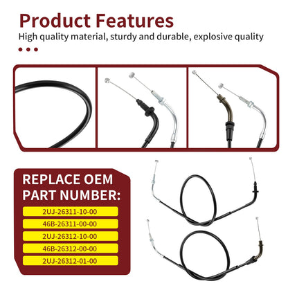 Throttle Cable Set for Yamaha V Star 250 (2008–2024)
