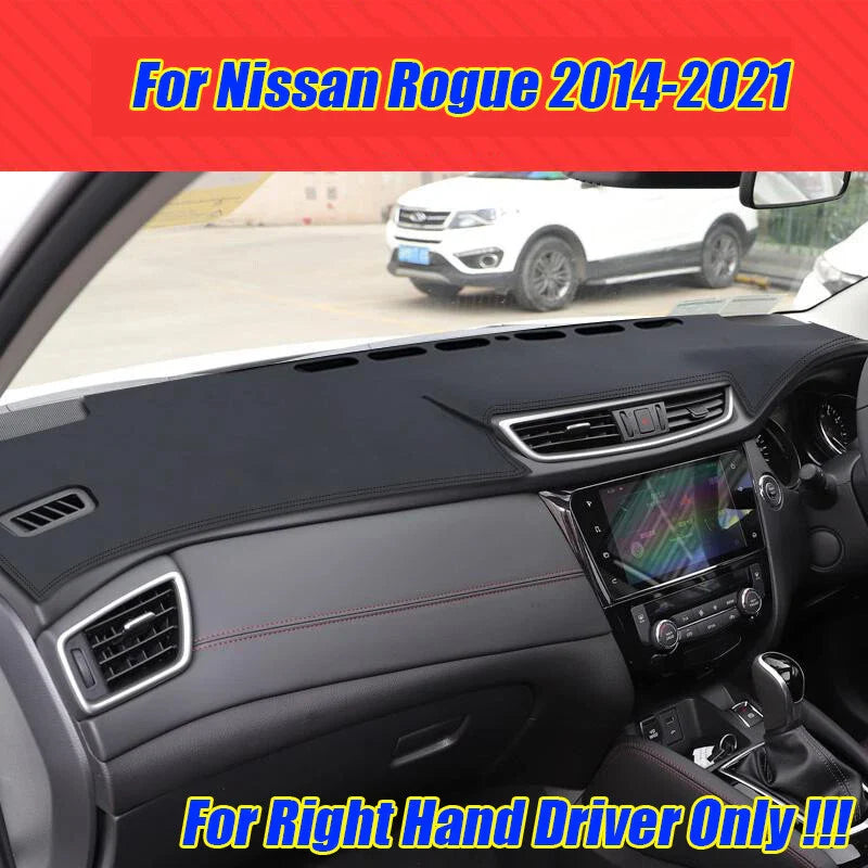 RHD Leather Dashboard Cover Dash Protector Pad Mat for Nissan Rogue (2014–2021)