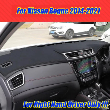 RHD Leather Dashboard Cover Dash Protector Pad Mat for Nissan Rogue (2014–2021)