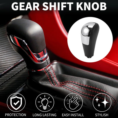 Automatic Gear Shift Knob for Ford Focus MK2 (2005–2012) Plastic Black Silver Tone