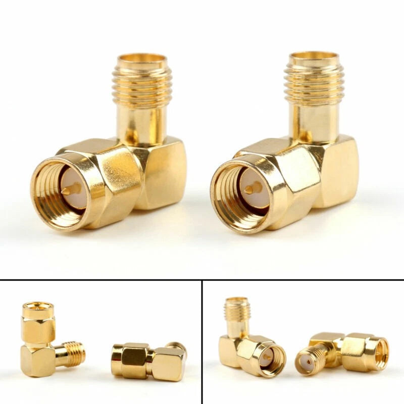 SMA Female to SMA Male Right Angle RF Connector Adapter