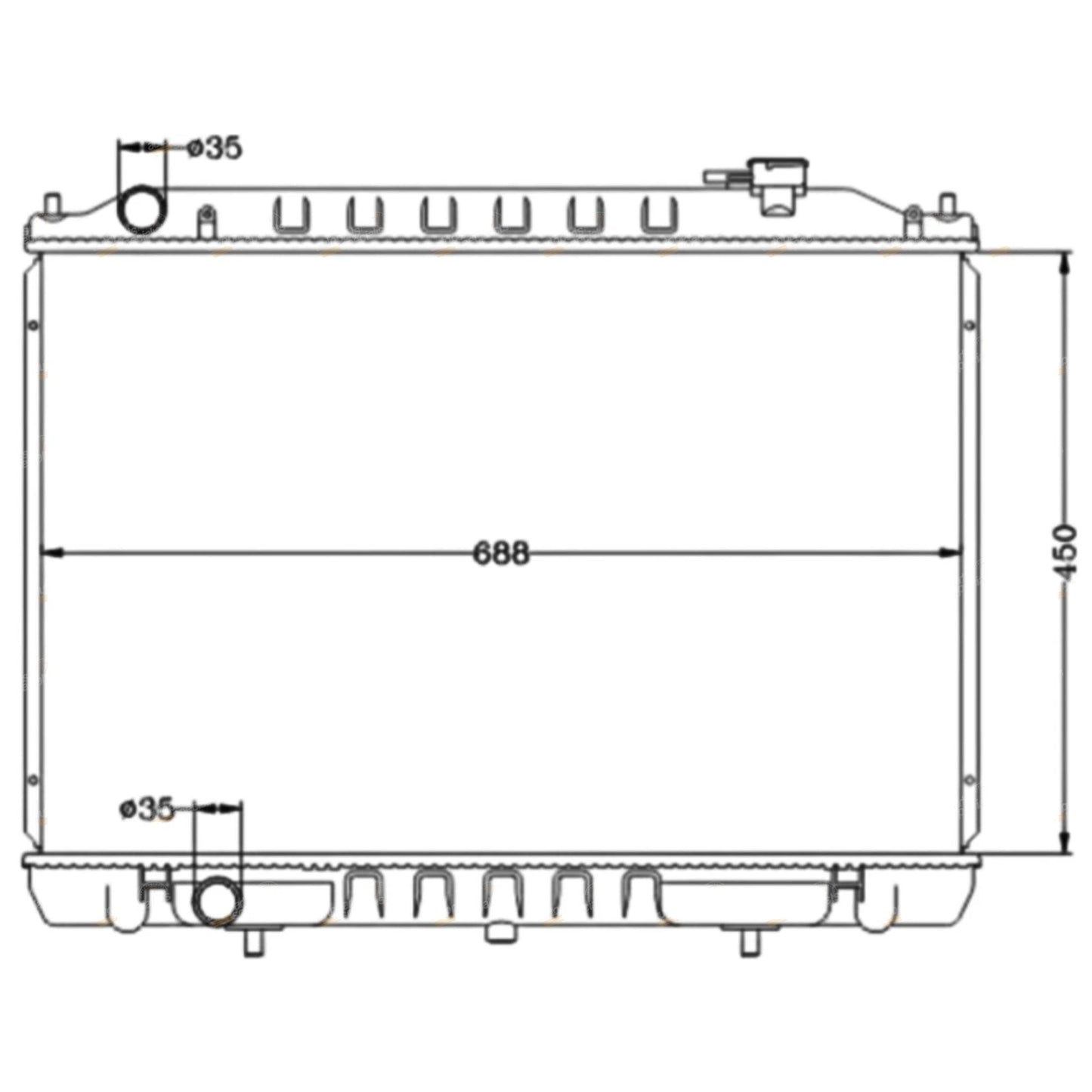 Radiator for Nissan Navara D22 (2007–Present) Turbo Diesel