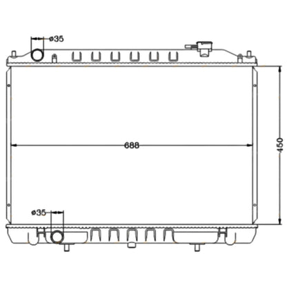 Radiator for Nissan Navara D22 (2007–Present) Turbo Diesel