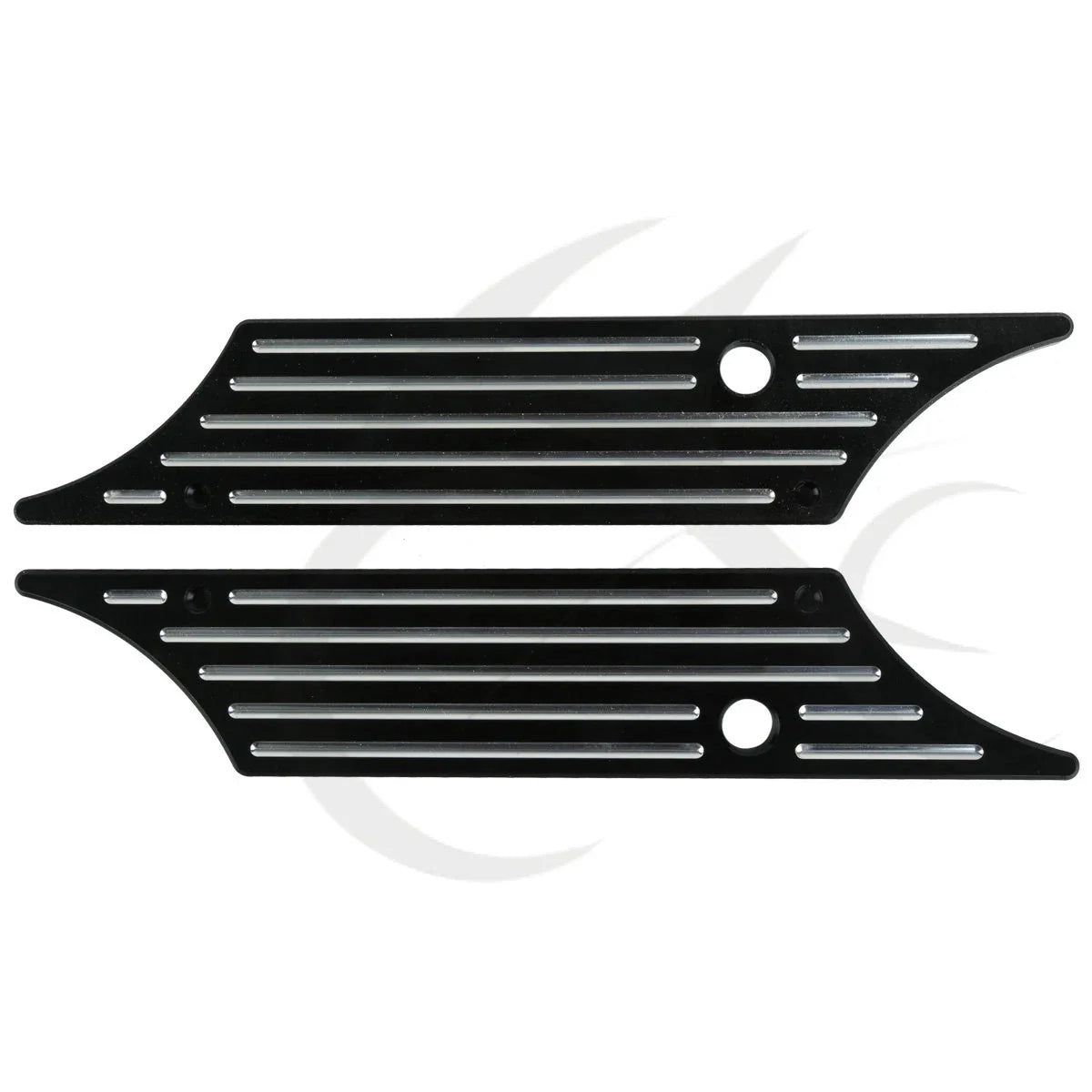 Black/Chrome Hard Saddlebags Latch Covers for Harley Touring Road Glide (93-13)