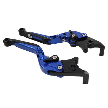 Blue Extendable Brake Clutch Levers for Kawasaki Z1000 ZX6R (2007-2018)