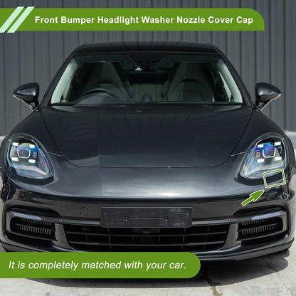 Left Washer Nozzle Cover for Porsche Panamera 2017-2021 Black