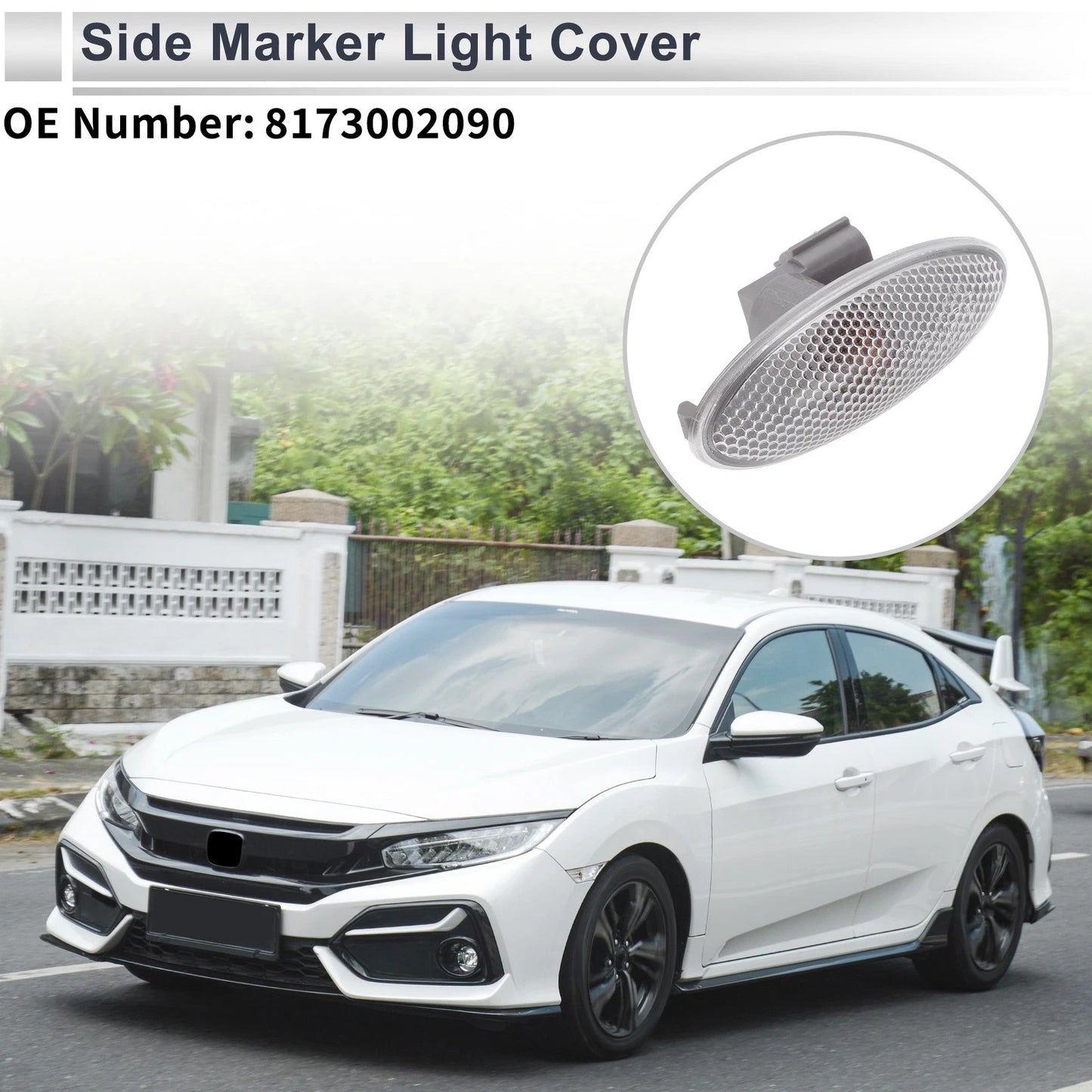 1pc Side Marker Light Cover for Toyota Corolla (2007–2010) No. 8173002090 with Bulb