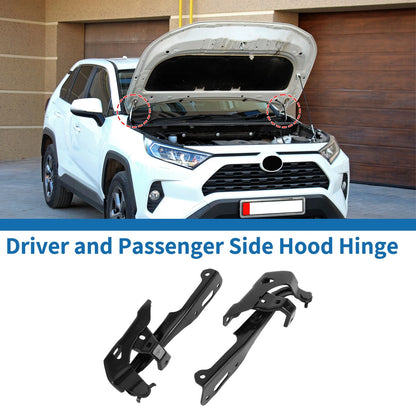 Hood Hinges for Honda Civic (2016–2021) 1 Pair Black