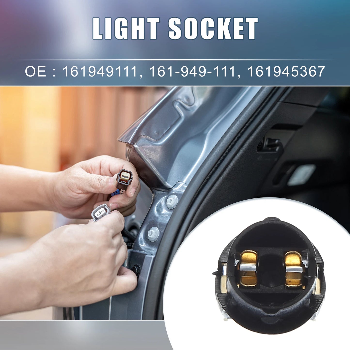 2X Side Repeater Indicator Light Bulb Socket 161949111 for VW Corrado (1990–1994)
