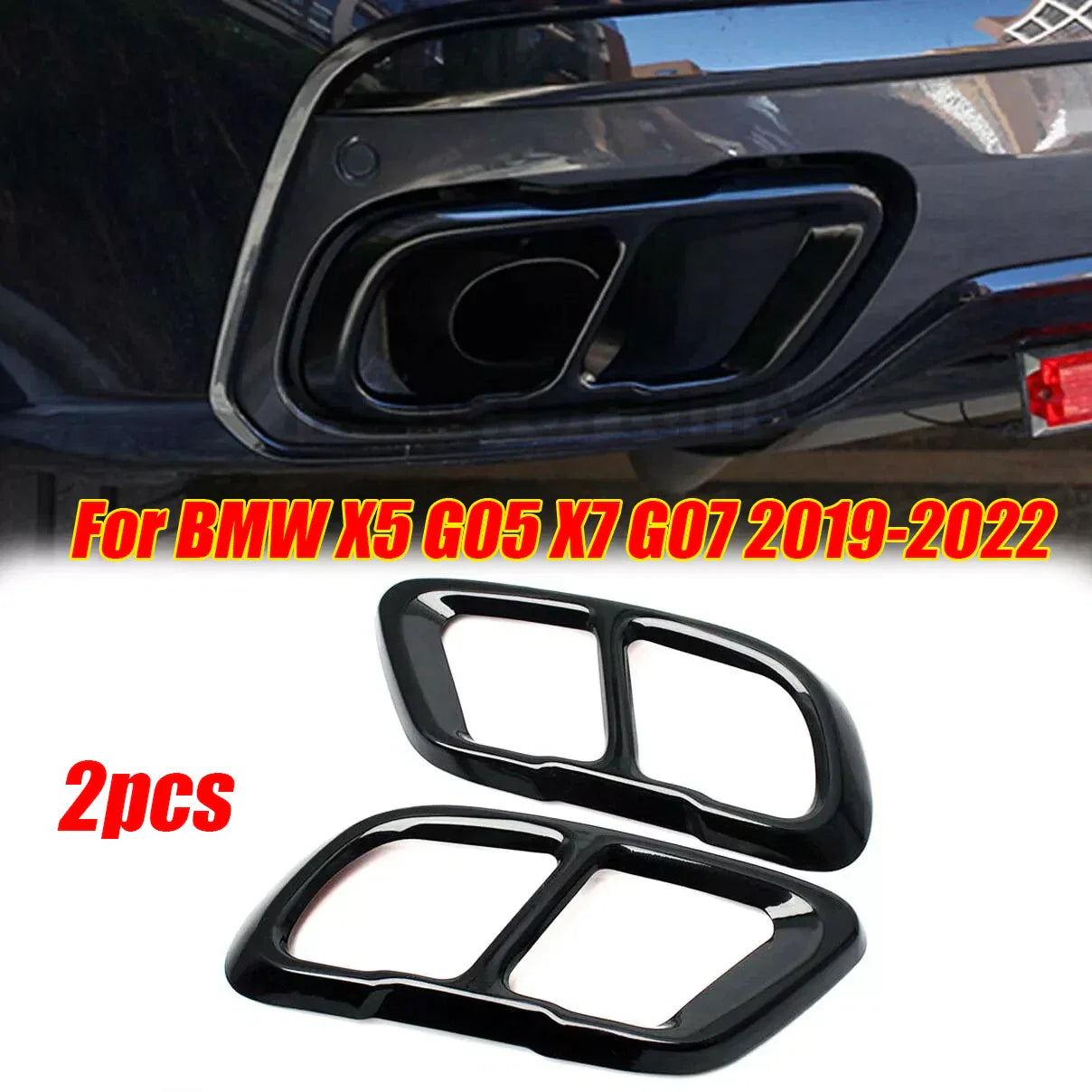 Rear Exhaust Muffler Tail Pipe Trim Cover for BMW X5 X7 (2019–2022)
