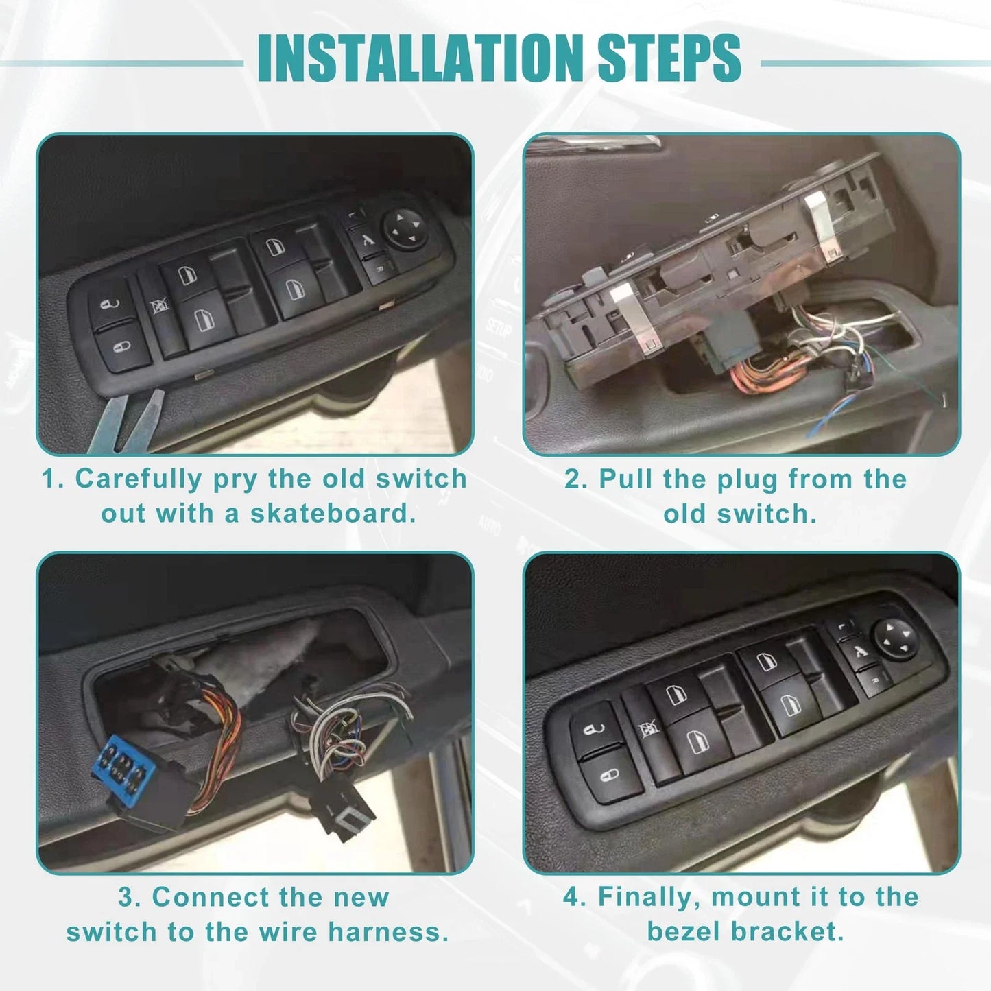 Front Passenger Side Master Power Window Switch for Dodge Dakota (2000-2004)