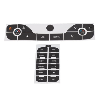 Radio + AC Button Repair Sticker for Ford S-Max (2011–2011)