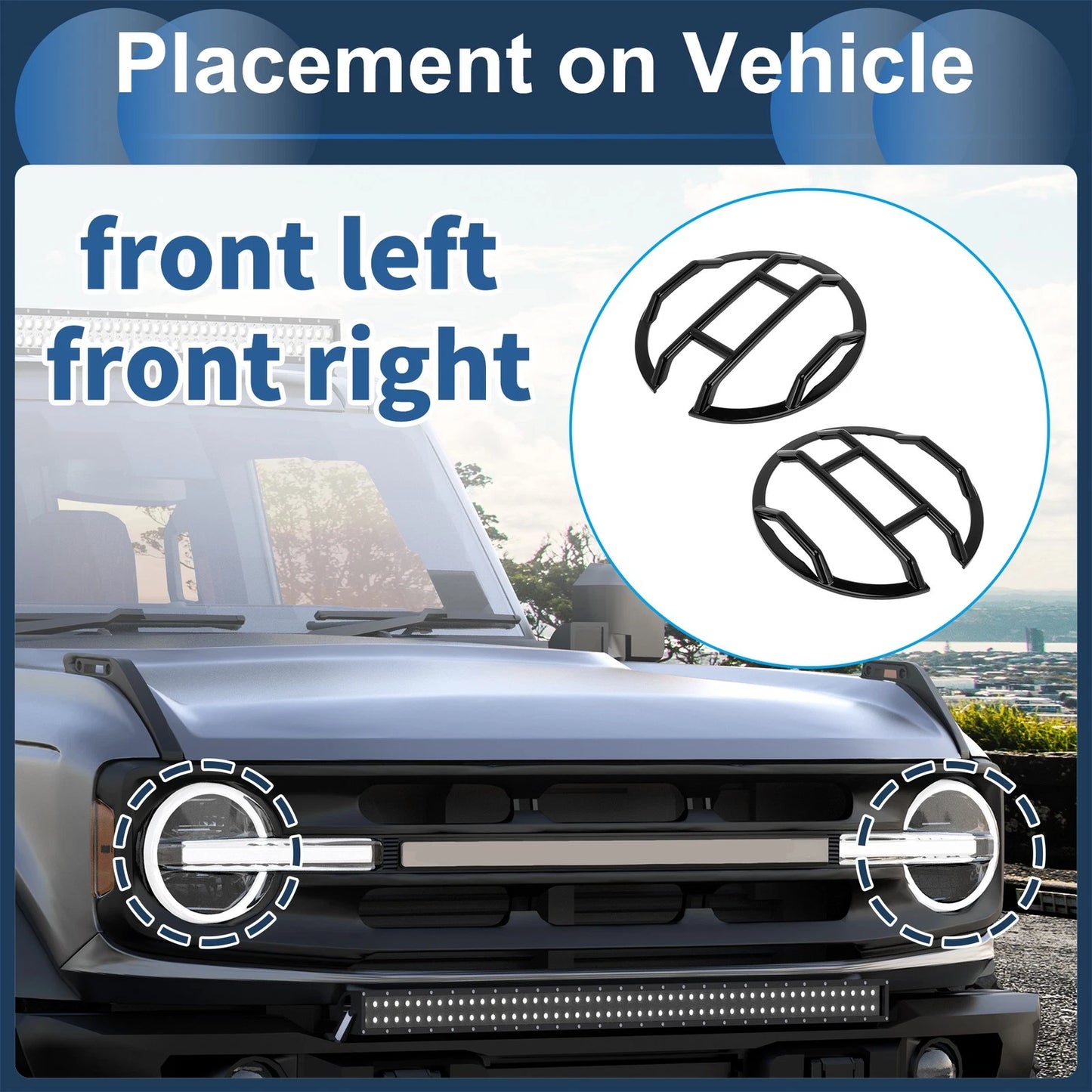 1 Pair Front Left Headlights
