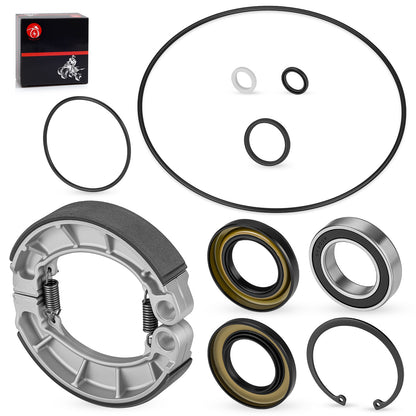Rear Brake Drum Bearing Seals with Shoes Kit for Honda Rancher 420 (2007–2013)