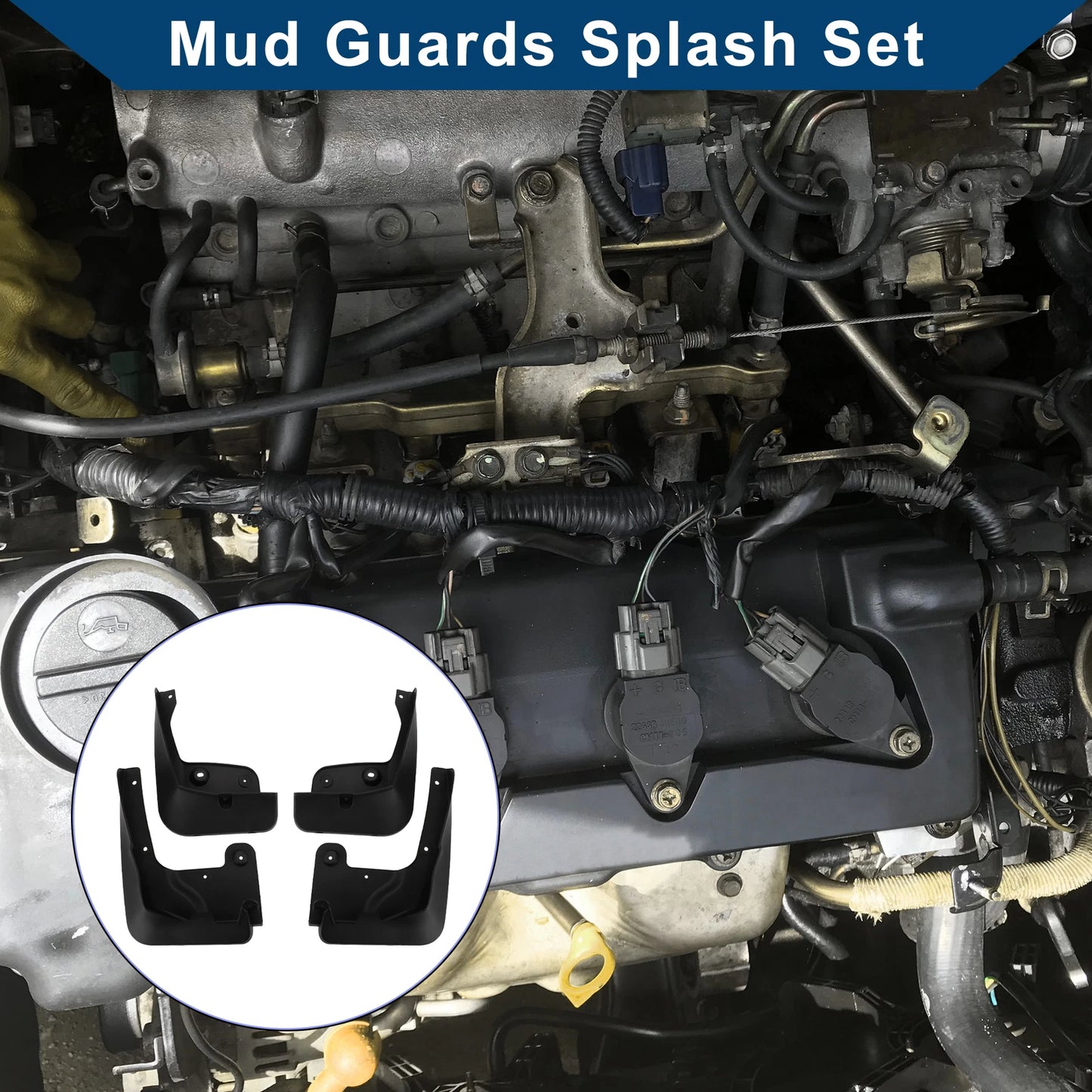 Set of 4 Mud Flaps Splash Guards for BMW X4 (2014–2018)