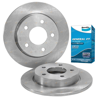2x Rear Disc Rotors + Brake Pads for Mazda 3 BK BL (2004–2014) FWD