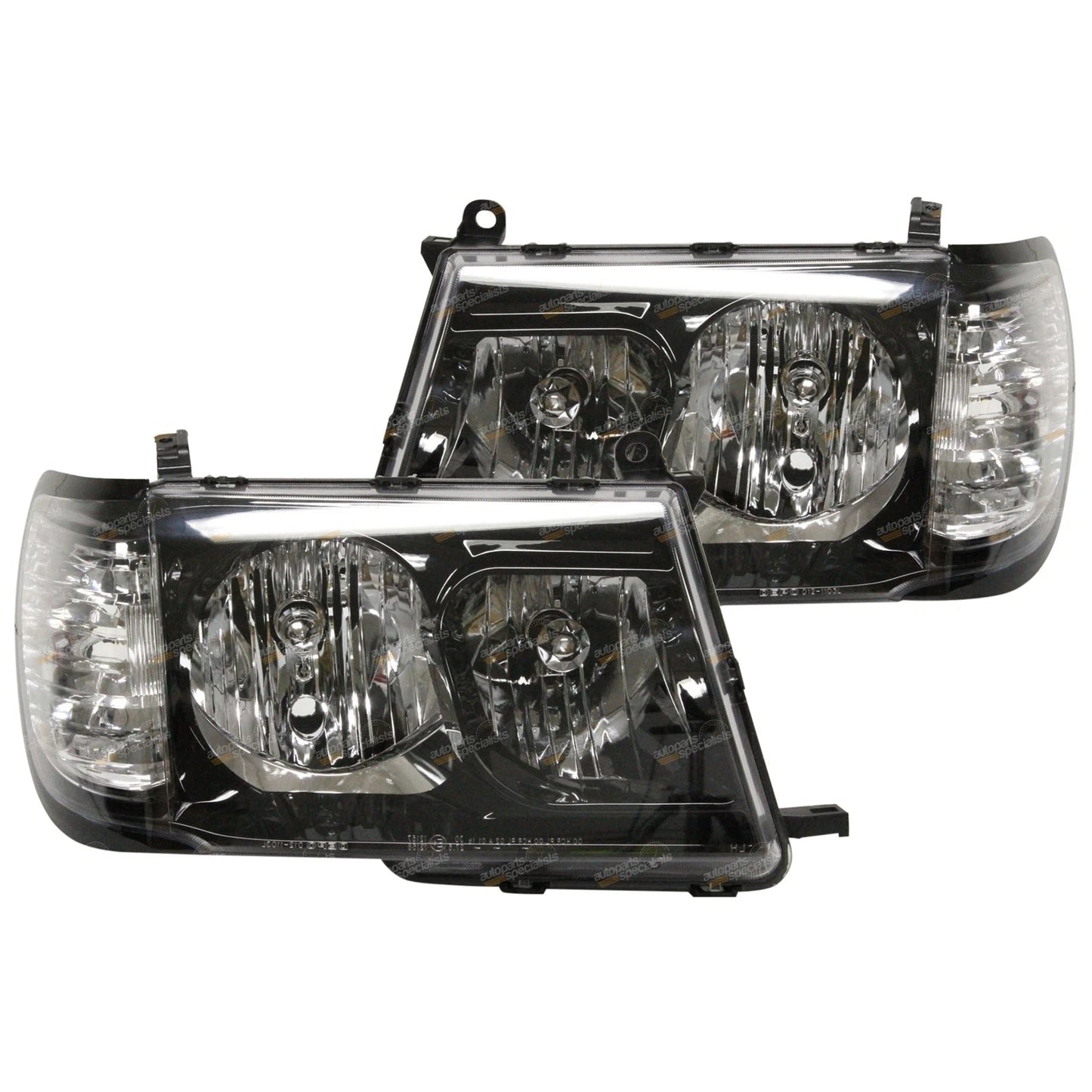 Set of 2 Black Altezza Headlights for Toyota Landcruiser (1998–2005)