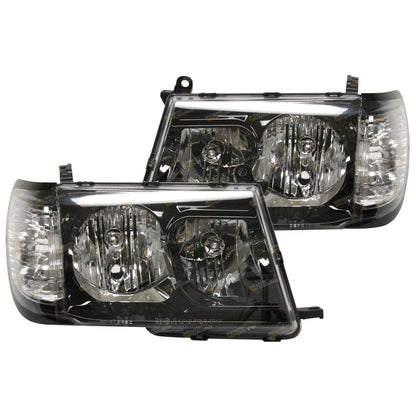 Set of 2 Black Altezza Headlights for Toyota Landcruiser (1998–2005)