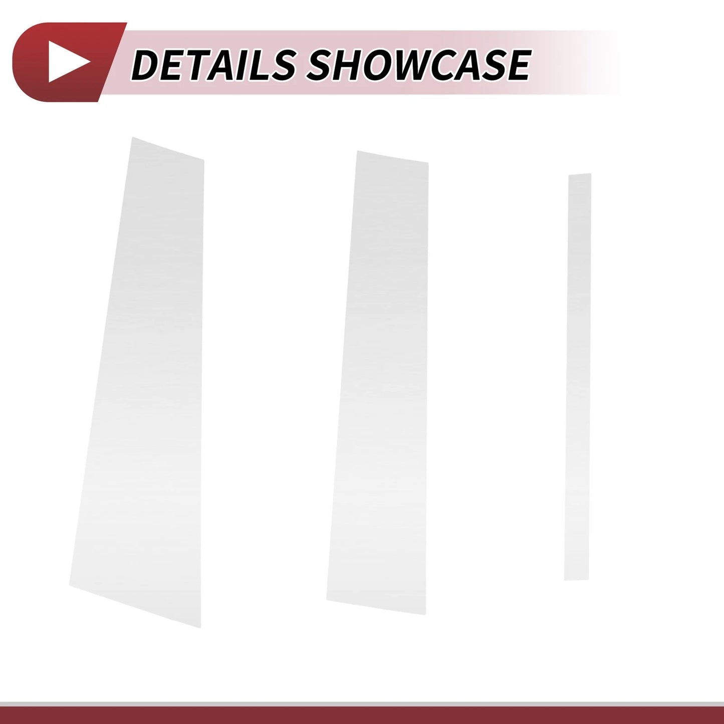 Set of 6 Door Pillar Window Trim for Nissan Titan (2004–2015) Chrome