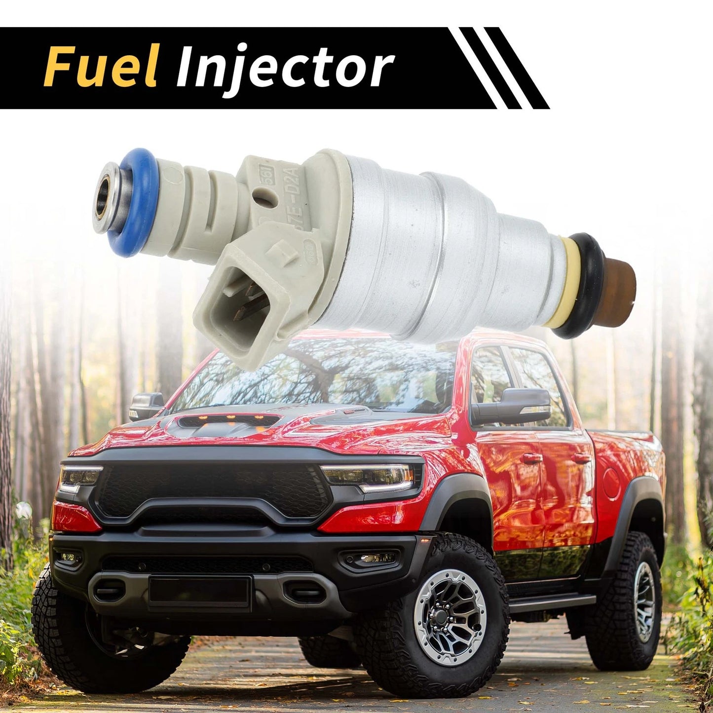 Fuel Injector for Ford Ranger (1985–2001) 4 Holes Silver Tone Beige