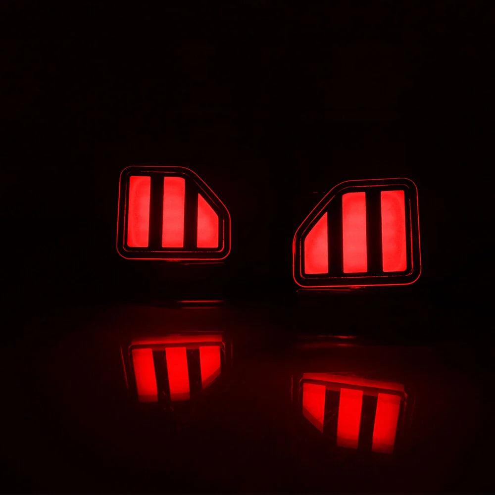 Rear Bumper Reflector Tail Fog Lights Lamps for Jeep Wrangler JL (2018–2023)