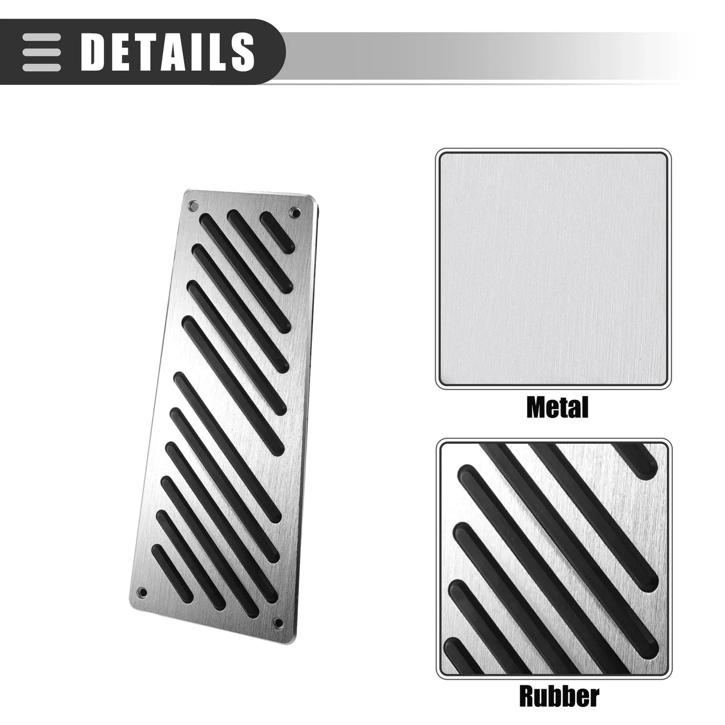 Rest Pedals Pad Cover Replacement for Mercedes Benz Smart Fortwo (2009-2014)