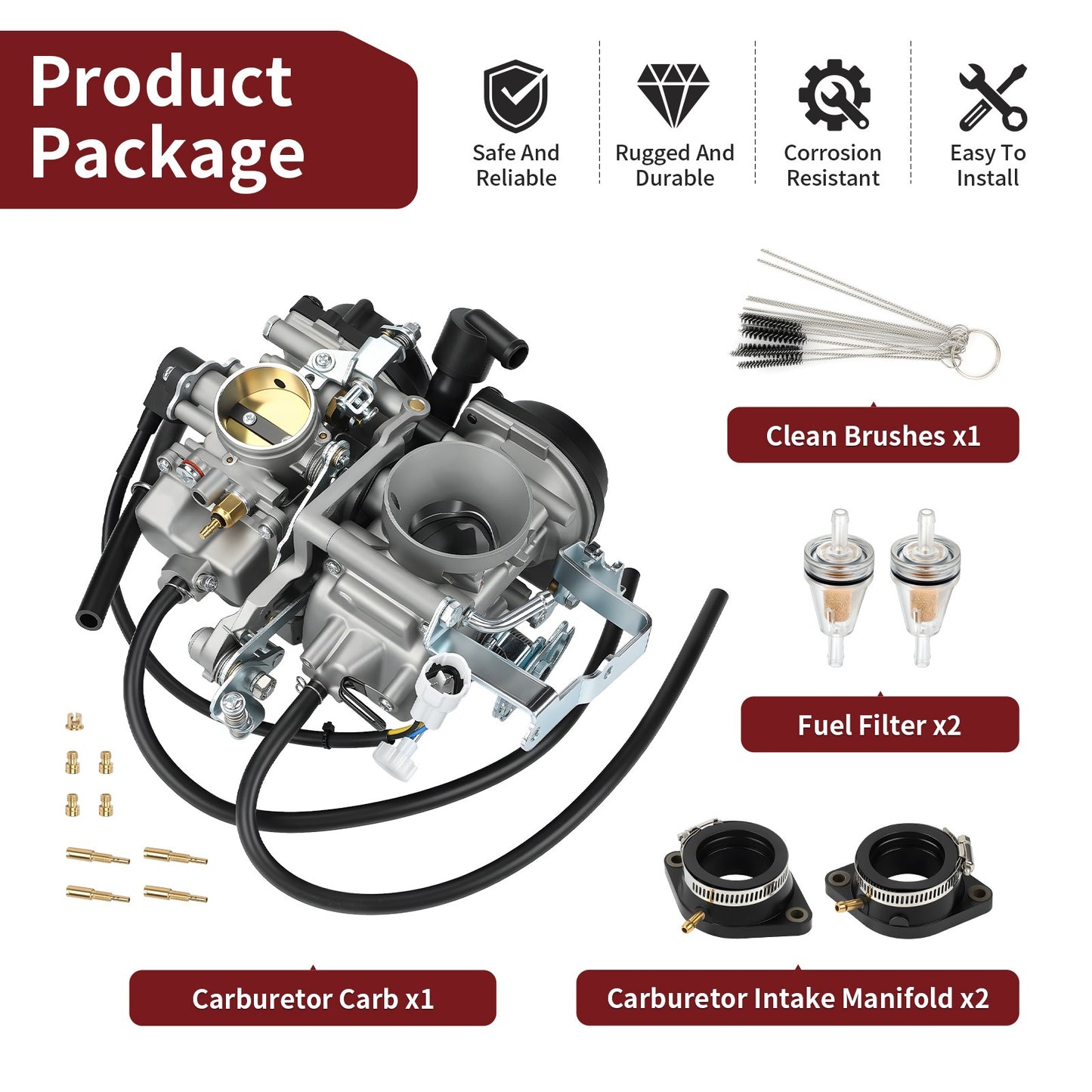 Carburetor with Boots for Yamaha V-Star 1100 (1999–2005)
