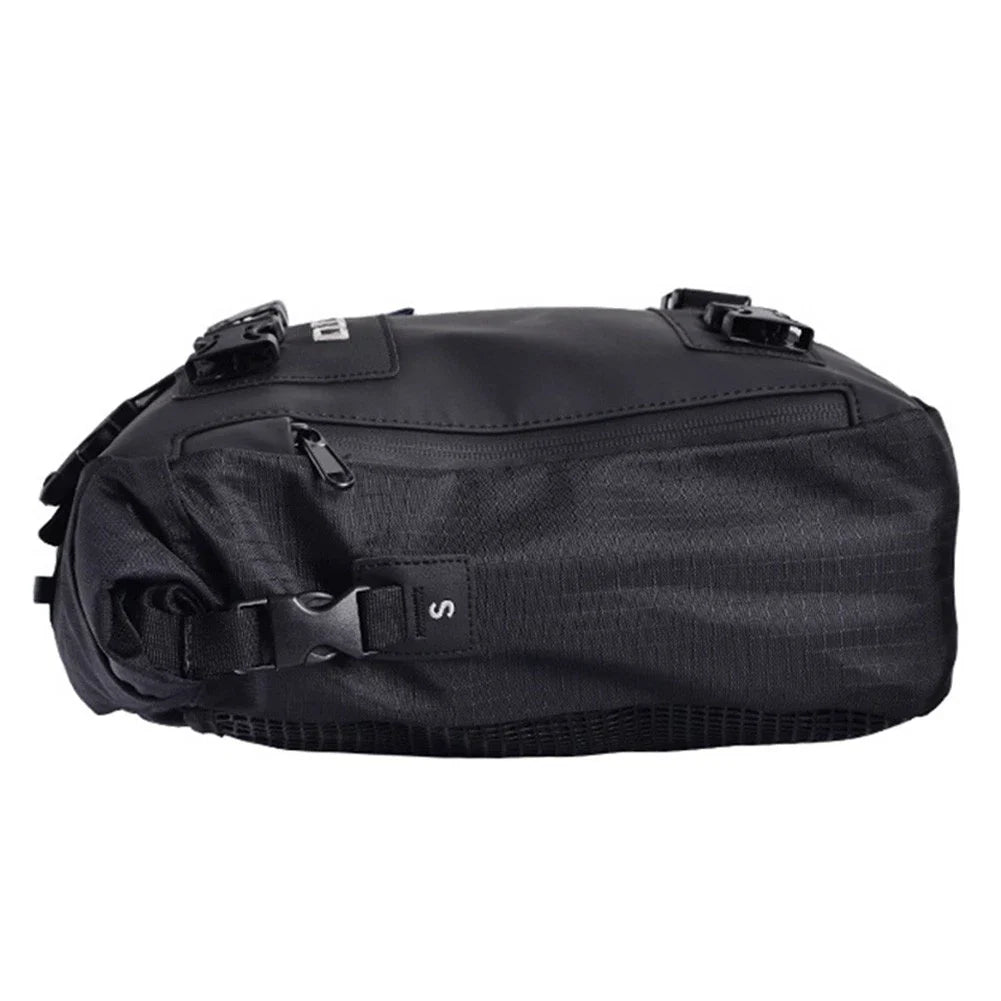 Waterproof 10L Rear Tail Seat Bag for Motorcycle - Black