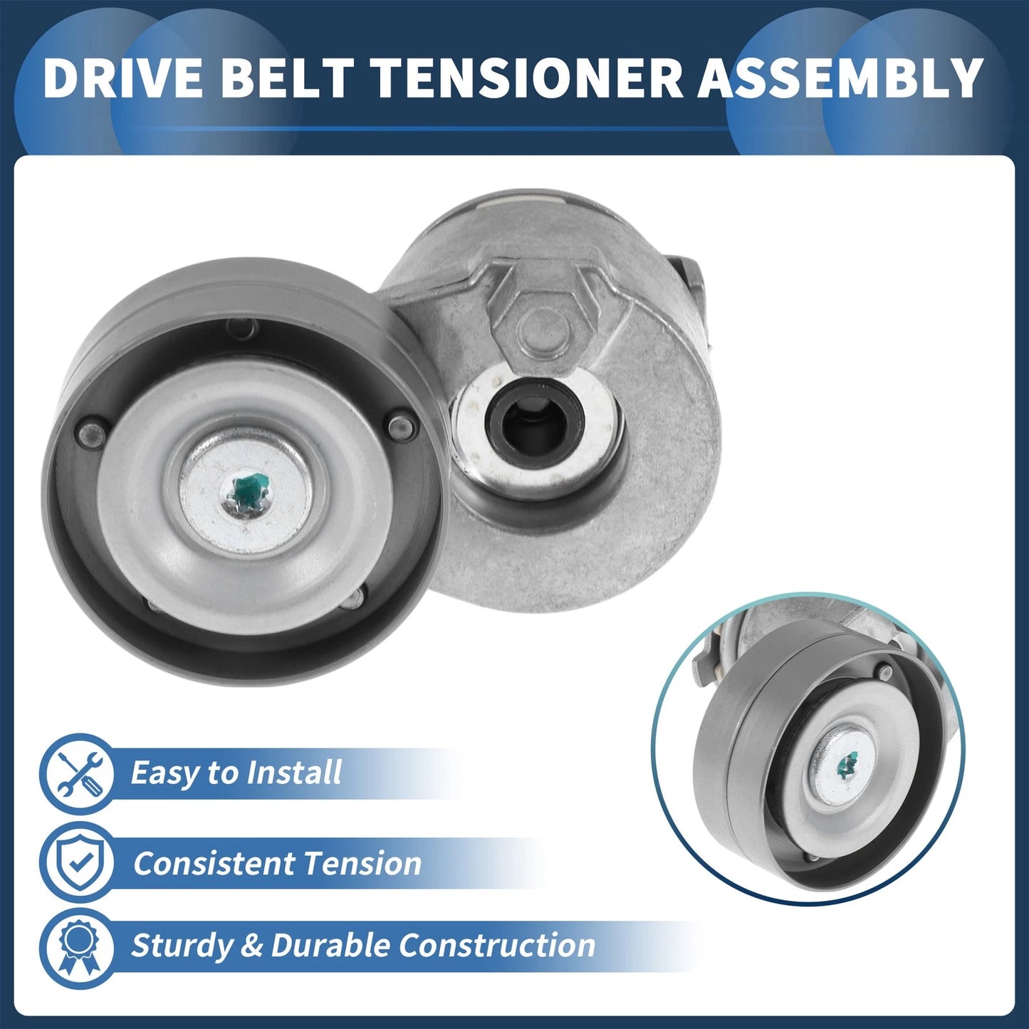 Belt Tensioner for Nissan Interstar (2002–2012) No. 1175000QAA Metal 1 Pc
