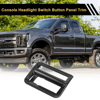 Carbon Fiber Pattern Central Control Panel Cover Trim for Ford F-150 (2021–2024)