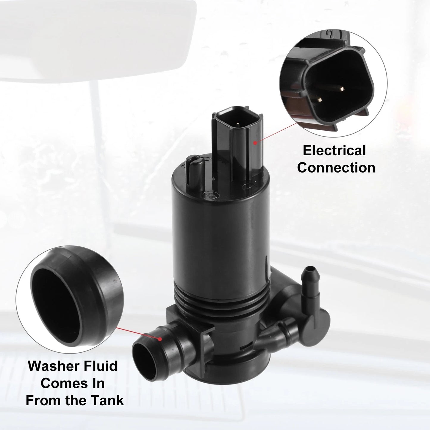 Windshield Washer Pump 1014003 for Ford Fiesta MK6 (2002–2010)