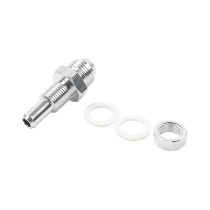 8AN Male Flare Bulkhead to 3/8" Hose Barb Fuel Tank Fitting for Universal (N/A)