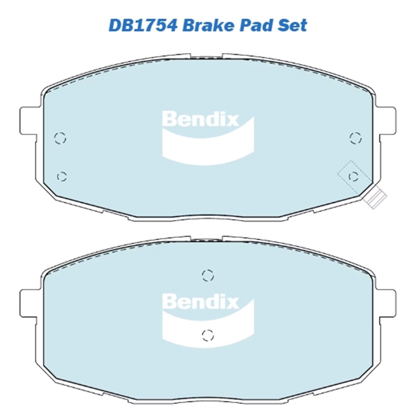Set of 4 Front Disc Brake Pads for Kia Cerato (2004–2013)