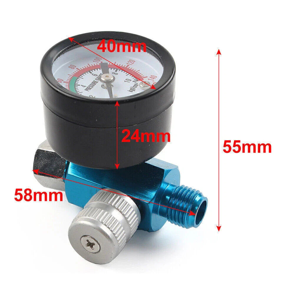 1/4" Air Pressure Gauge Regulator for Spray Gun
