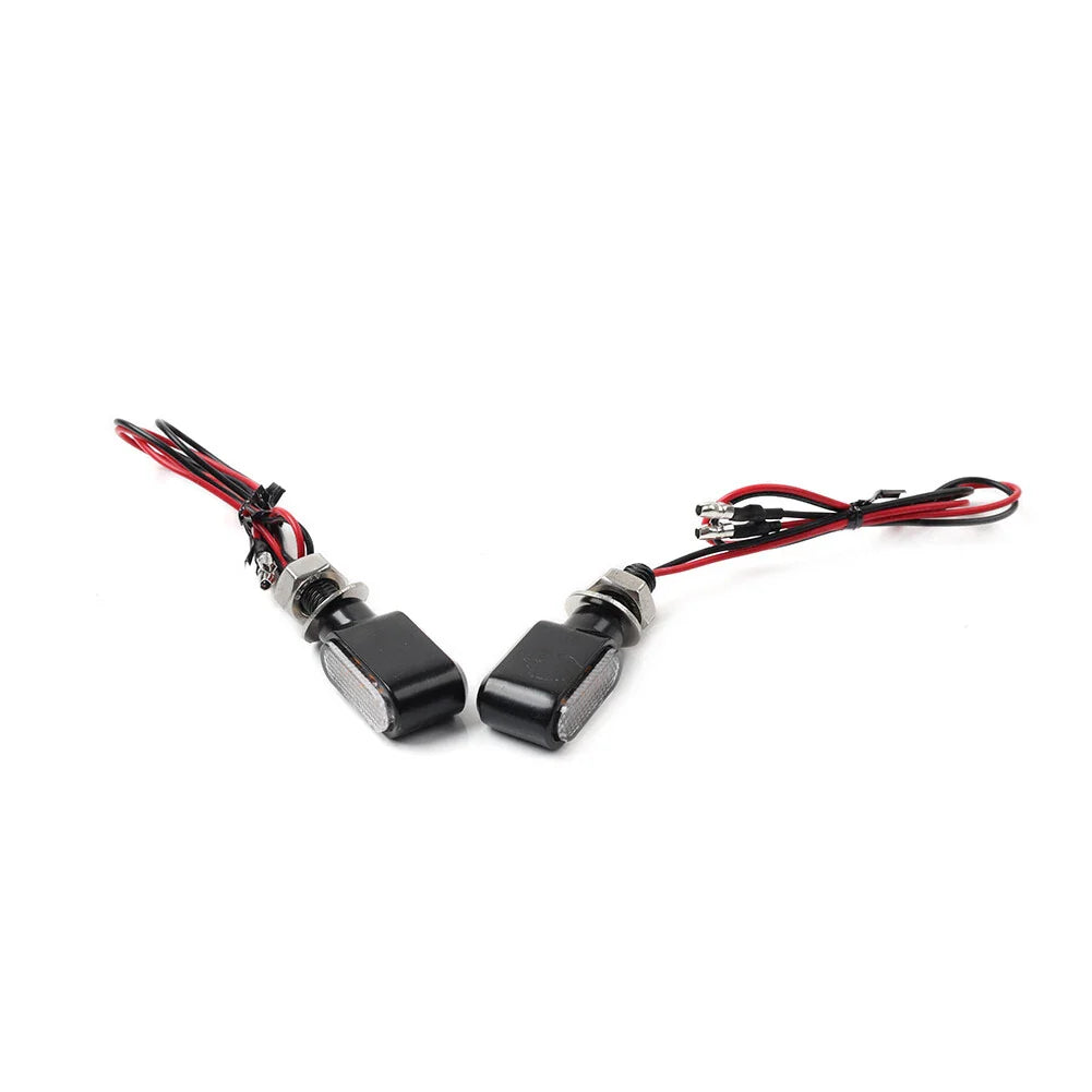 Mini Amber Motorcycle Turn Signal Blinker Lights Universal