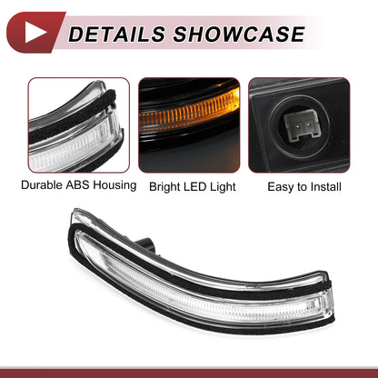 Mirror Turn Signal Light for Hyundai Tucson (2016–2021) No. 87623D3000 Right Black Clear