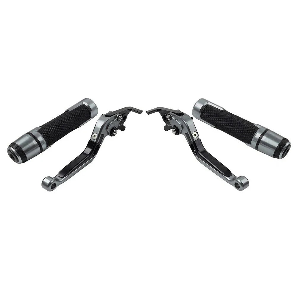 Folding Extendable Brake Clutch Levers & Handlebar Grips for Suzuki GSR750