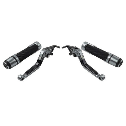 Folding Extendable Brake Clutch Levers & Handlebar Grips for Suzuki GSR750