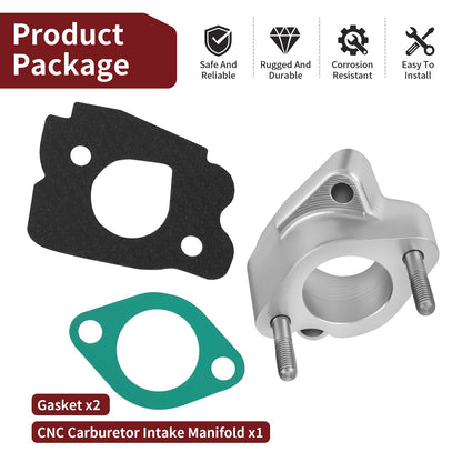 CNC Carburetor Spacer for Yamaha Golf Cart G2 G5 G8 G9 G11 G14 (1990–2020)