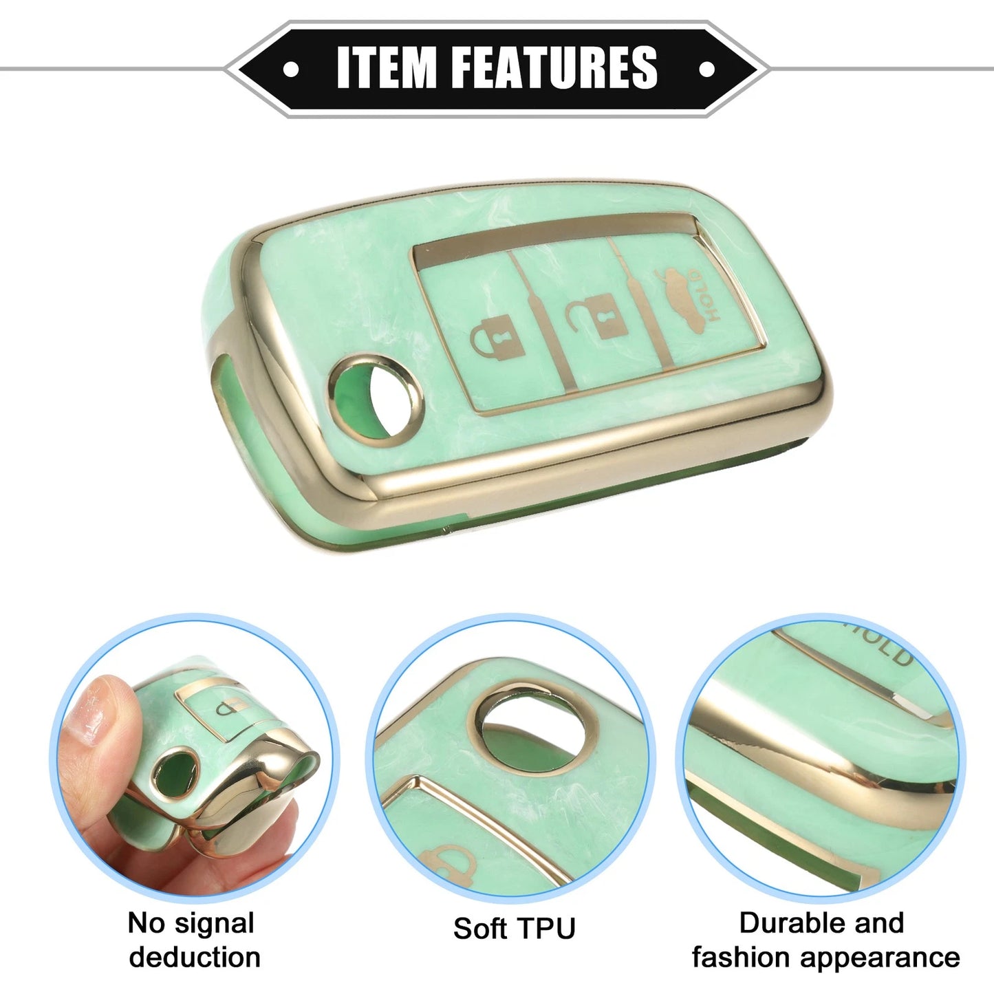 3 Button Smart Key Fob Case Cover for Nissan Rogue Frontier (2014–2023)
