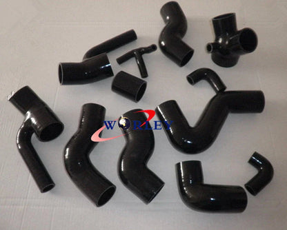 BLACK Silicone Boost Hose for Audi S4/RS4/A6 2.7L V6 Twin Turbo (97-02)
