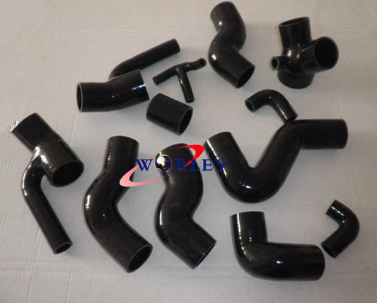 BLACK Silicone Boost Hose for Audi S4/RS4/A6 2.7L V6 Twin Turbo (97-02)